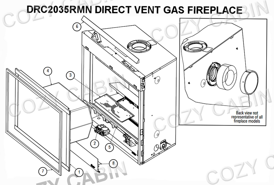 DIRECT VENT GAS FIREPLACE (DRC2035RMN) #DRC2035RMN